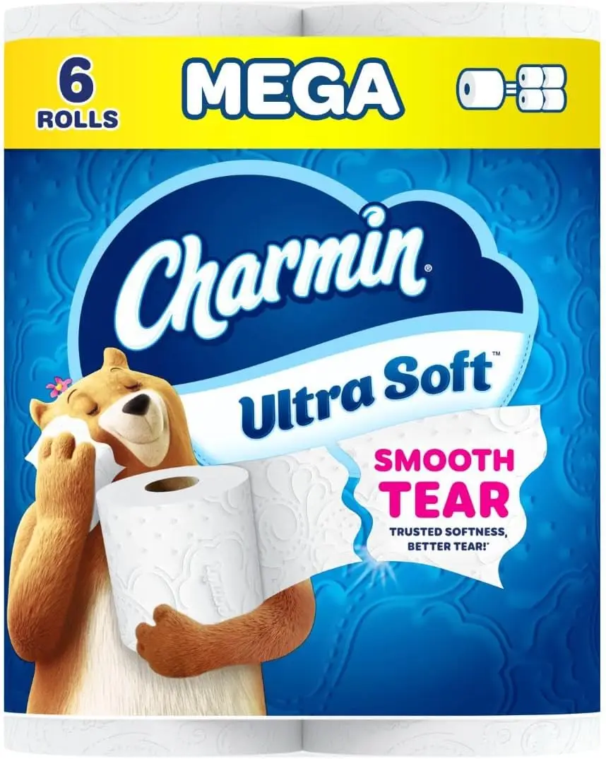 Ultra Soft Toilet Paper, 6 Mega Rolls = 24 Regular Rolls, 208 Sheets Each, 2-Ply, Absorbent
Ultra Soft Toilet Paper, 6 Mega Rolls = 24 Regular Rolls, 208 Sheets Each, 2-Ply, Absorbent