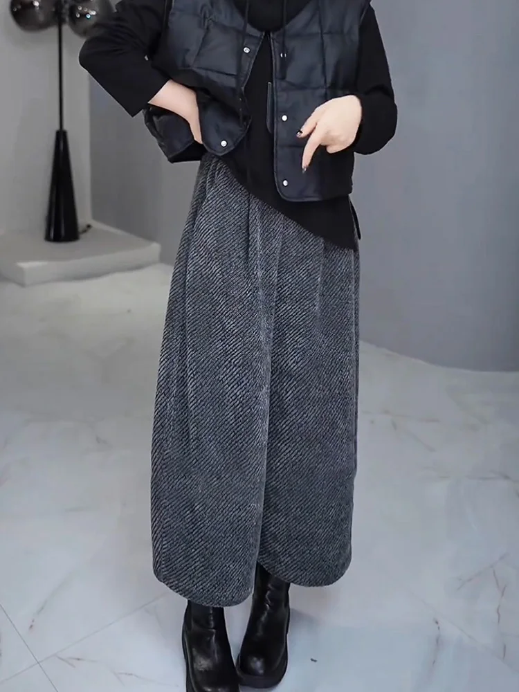 Женские модные брюки с флисовой подкладкой, на резинке, с широкими штанинами, повседневные, с высокой талией, укороченные, свободного кроя, комфортные
Женские модные брюки с флисовой подкладкой, на резинке, с широкими штанинами, повседневные, с высокой талией, укороченные, свободного кроя, комфортные