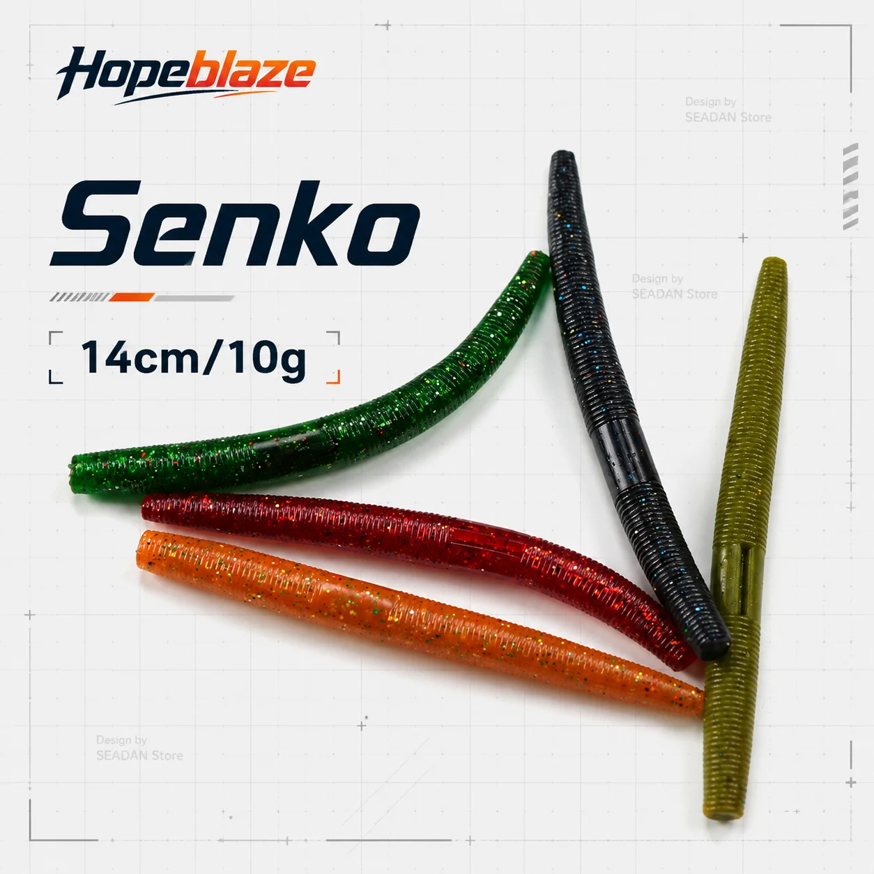 Hopeblaze Senko Soft Plastic Worm 14cm 10g Slow Sinking 8PCS Salt Infused Bass Fishing Lure Texas Wacky Rig Bait
Hopeblaze Senko Soft Plastic Worm 14cm 10g Slow Sinking 8PCS Salt Infused Bass Fishing Lure Texas Wacky Rig Bait