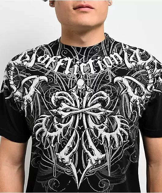 Goth Men's Skull Cotton Printed T-Shirt Fashion Skull Pattern Unisex Loose Top Dress Hip Hop Trendy Model Cotton Short Sleeve
Goth Men's Skull Cotton Printed T-Shirt Fashion Skull Pattern Unisex Loose Top Dress Hip Hop Trendy Model Cotton Short Sleeve