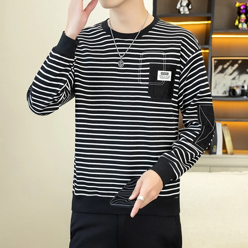 New 2025 Spring Autumn Casual Men's Striped Cotton Sweatshirts Youth Streetwear Tops Pullovers Loose Pull On Hoodies Clothing
New 2025 Spring Autumn Casual Men's Striped Cotton Sweatshirts Youth Streetwear Tops Pullovers Loose Pull On Hoodies Clothing