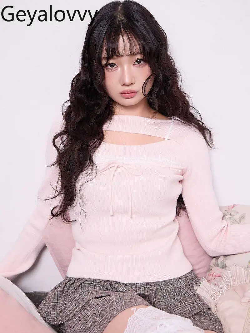2026 Spring New Arrival Sweet Pullover Sweater Japanese Style Women's Knitted Top Bows Patchwork Lace Long Sleeve Knitting Shirt
2026 Spring New Arrival Sweet Pullover Sweater Japanese Style Women's Knitted Top Bows Patchwork Lace Long Sleeve Knitting Shirt