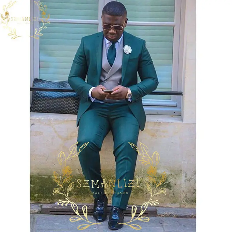 SZMANLIZI Men Wedding Suits 2022 Classic Oil Green Blazer Light Grey Vest Business Suits Groomsmen Groom Wear Male Party Tuxedos
SZMANLIZI Men Wedding Suits 2022 Classic Oil Green Blazer Light Grey Vest Business Suits Groomsmen Groom Wear Male Party Tuxedos