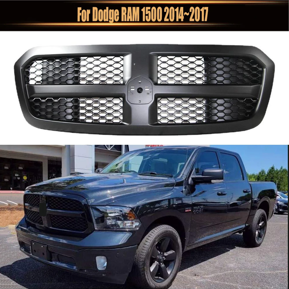Racing Grills Decoration Car Front Grid Racing Grills ABS Matte Black Bumper Grille For Dodge RAM 1500 2014~2017
Racing Grills Decoration Car Front Grid Racing Grills ABS Matte Black Bumper Grille For Dodge RAM 1500 2014~2017