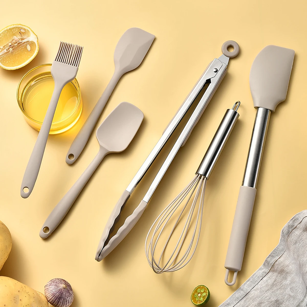 2/4/6/8pcs Silicone Kitchenware Set Stainless Steel Hand Shovel Soup Spoon Spaghetti Claw Cooking Set Household Kitchen Tool Set
2/4/6/8pcs Silicone Kitchenware Set Stainless Steel Hand Shovel Soup Spoon Spaghetti Claw Cooking Set Household Kitchen Tool Set