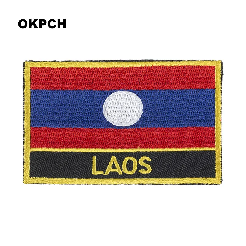 Laos Flag Embroidery Patches Iron on Saw on Transfer patches Sewing Applications for Clothes in Home&Garden
Laos Flag Embroidery Patches Iron on Saw on Transfer patches Sewing Applications for Clothes in Home&Garden