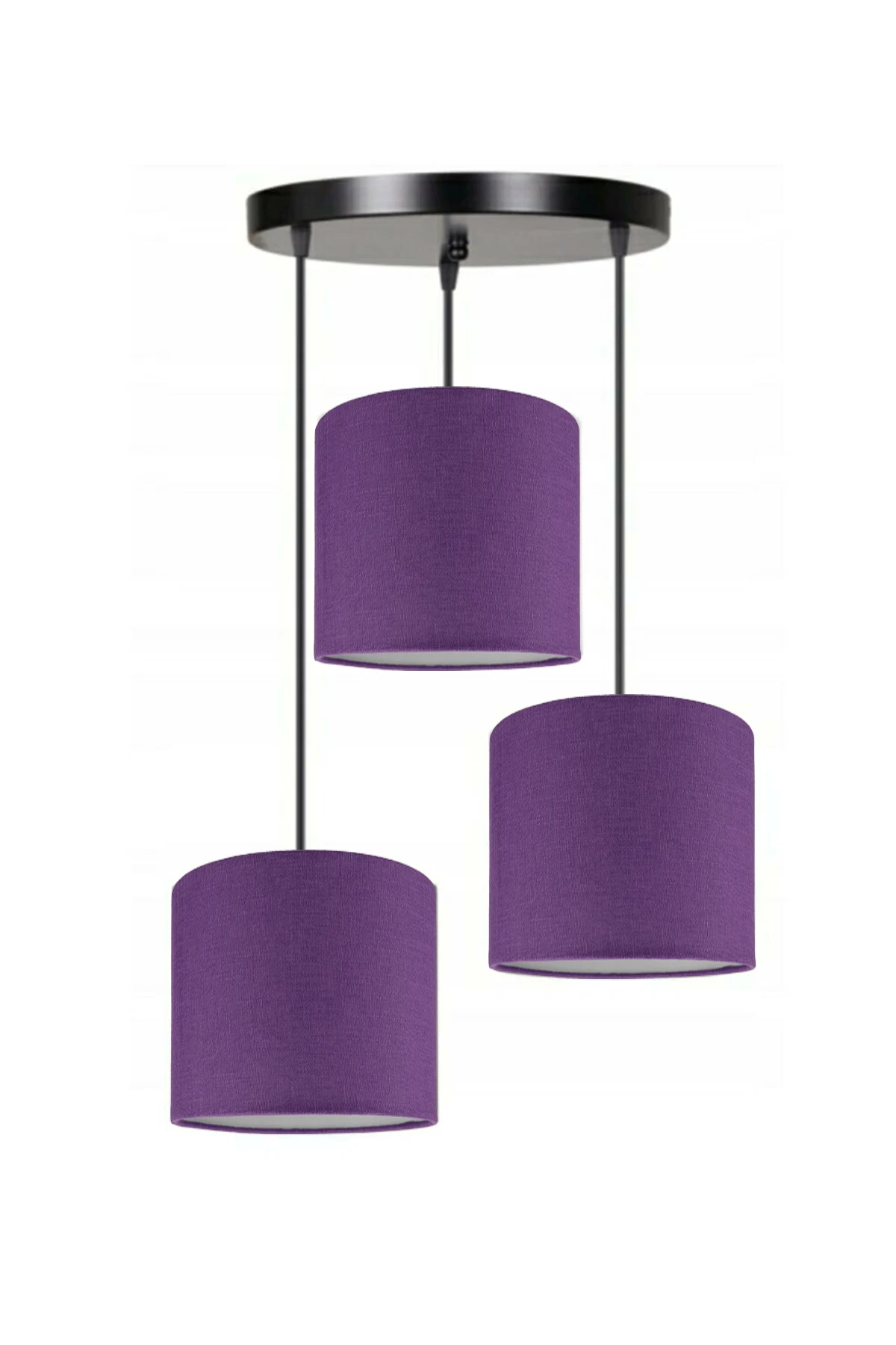 3 Heads Purple Cylinder Fabric Lampshade Pendant Lamp Chandelier Modern Decorative Design For Home Hotel Office Use
3 Heads Purple Cylinder Fabric Lampshade Pendant Lamp Chandelier Modern Decorative Design For Home Hotel Office Use