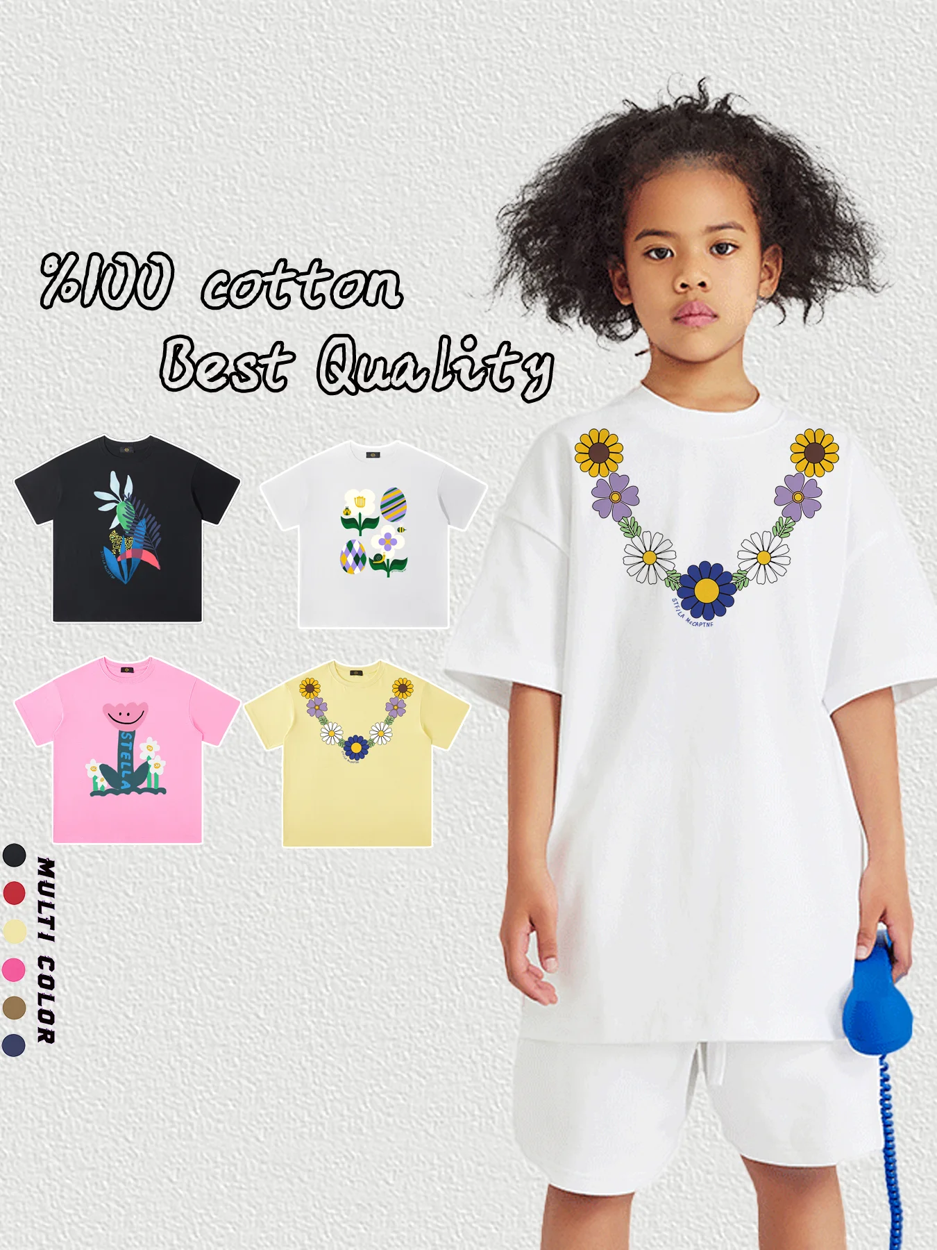 Kids Cute Floral T-shirt Girls Summer Clothes 2025 New Casual Sunflower Children Short sleeve %100 Cotton Tees Little Girl Tops
Kids Cute Floral T-shirt Girls Summer Clothes 2025 New Casual Sunflower Children Short sleeve %100 Cotton Tees Little Girl Tops