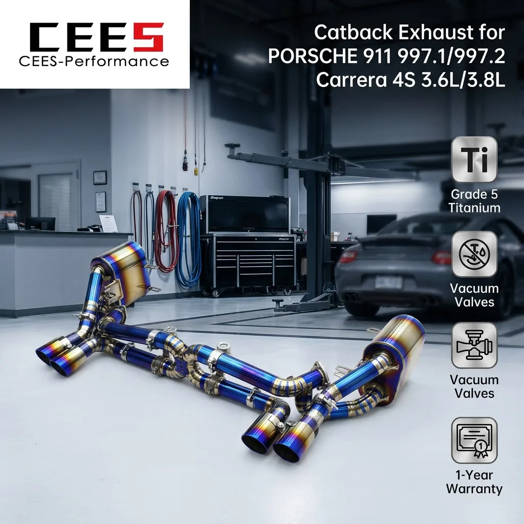 CEES Valve Catback Exhaust System for PORSCHE 911 997.1/997.2 Carrera 4S 3.6L3.8L 2004-2012 Exhaust Pipe with Muffler
CEES Valve Catback Exhaust System for PORSCHE 911 997.1/997.2 Carrera 4S 3.6L3.8L 2004-2012 Exhaust Pipe with Muffler