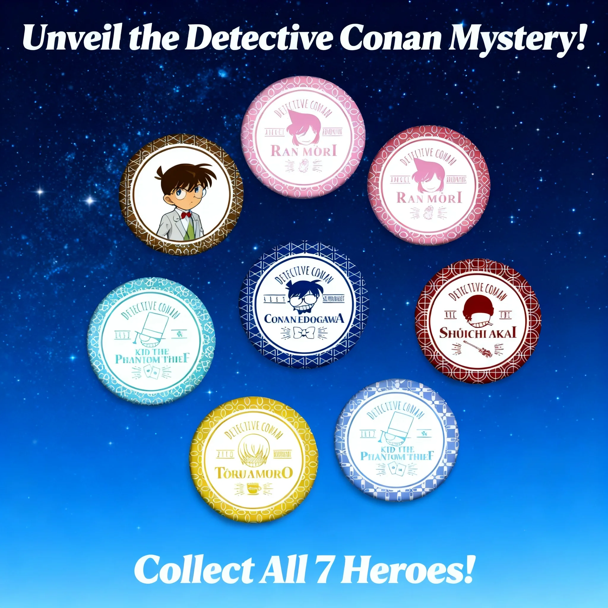 Anime Detective Conan Badge Pin Anime Merchandise Accessories Poster Amuro Tooru Akai Shuichi Cosplay Gift Collection Fan Art
Anime Detective Conan Badge Pin Anime Merchandise Accessories Poster Amuro Tooru Akai Shuichi Cosplay Gift Collection Fan Art