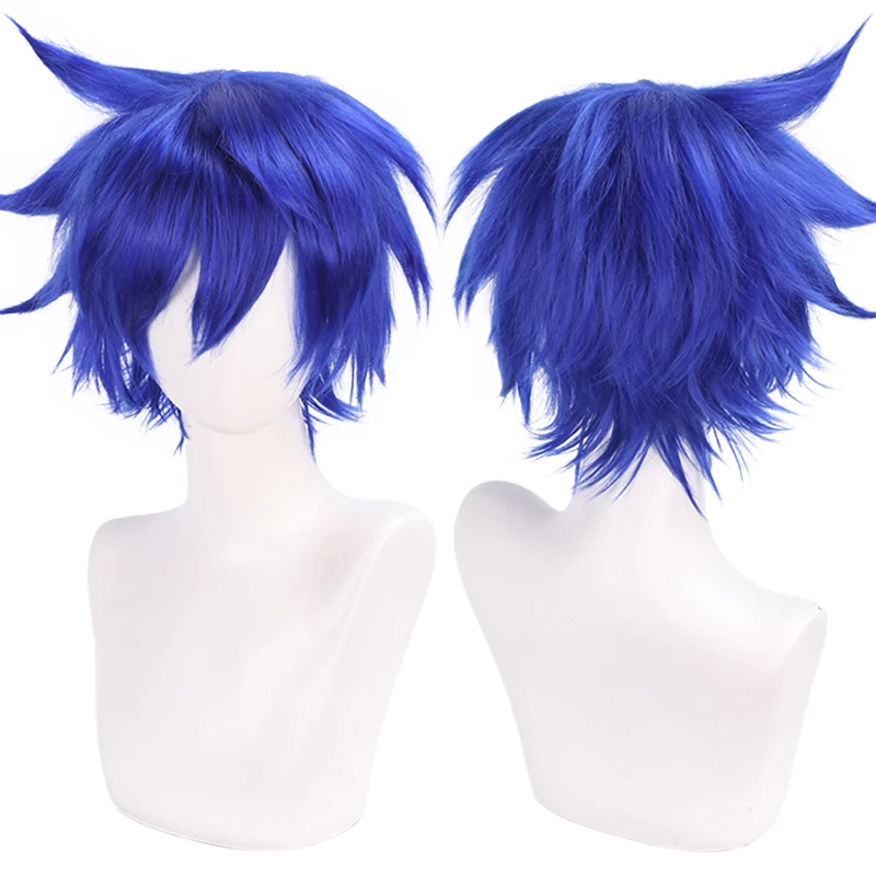 Cosplay VOCALOID V Family Big Brother Kaito fan version, with a sky-high royal blue updo and short hair flipped up, anime style
Cosplay VOCALOID V Family Big Brother Kaito fan version, with a sky-high royal blue updo and short hair flipped up, anime style