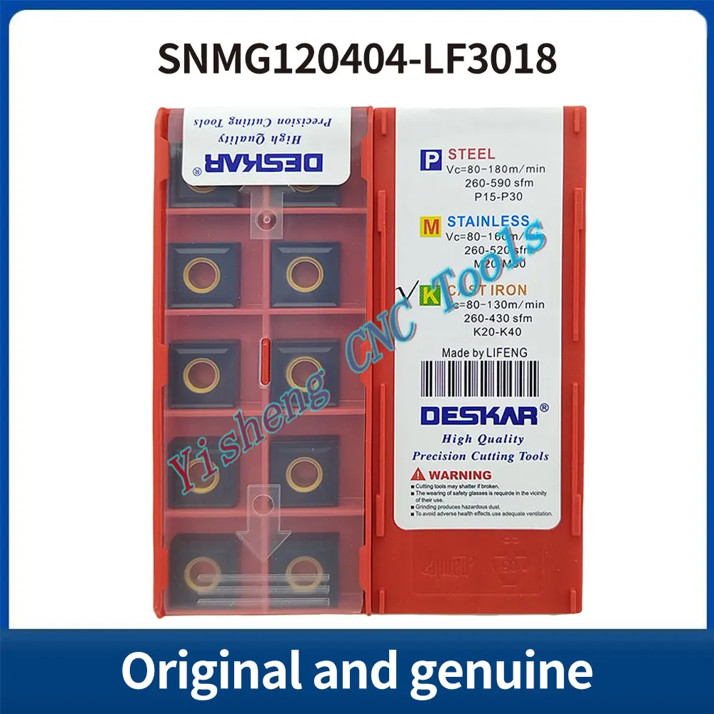 DESKAR 100% Original SNMG120404 SNMG120408 LF3018 indexable threading carbide insert CNC cutting tool
DESKAR 100% Original SNMG120404 SNMG120408 LF3018 indexable threading carbide insert CNC cutting tool
