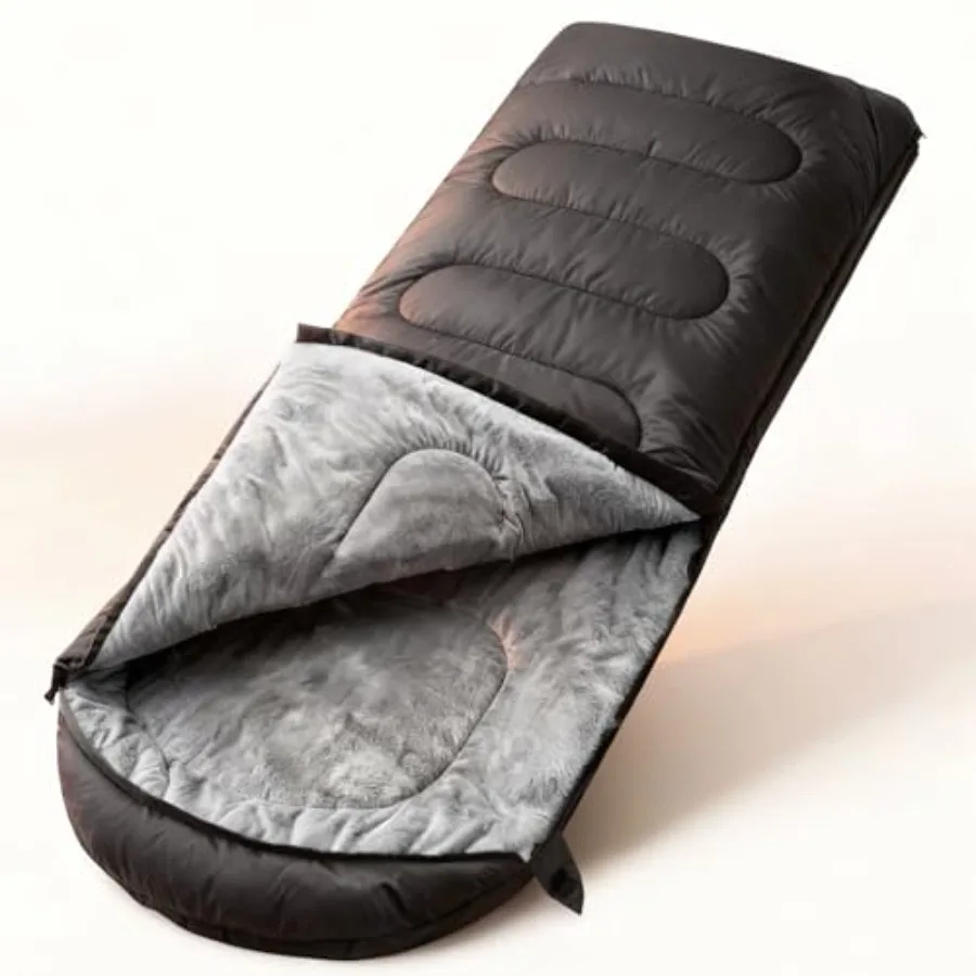 Sleeping Bag for Adults, Cold Weather and Warm Plush Fleece-Lined Interior - Portable Waterproof Windproof with Compression Sac
Sleeping Bag for Adults, Cold Weather and Warm Plush Fleece-Lined Interior - Portable Waterproof Windproof with Compression Sac