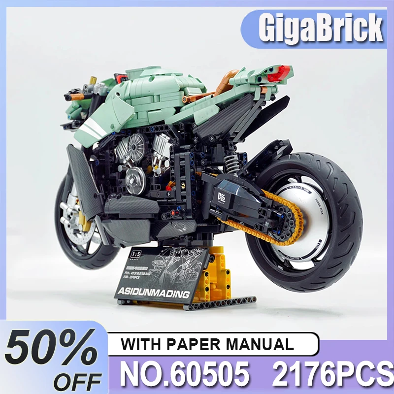 GULY 60505 Технический MOC 1:5 Супер модель мотоцикла Строительные блоки Кирпичи DIY Пазлы Игрушки Рождественские подарки Дети
GULY 60505 Технический MOC 1:5 Супер модель мотоцикла Строительные блоки Кирпичи DIY Пазлы Игрушки Рождественские подарки Дети
