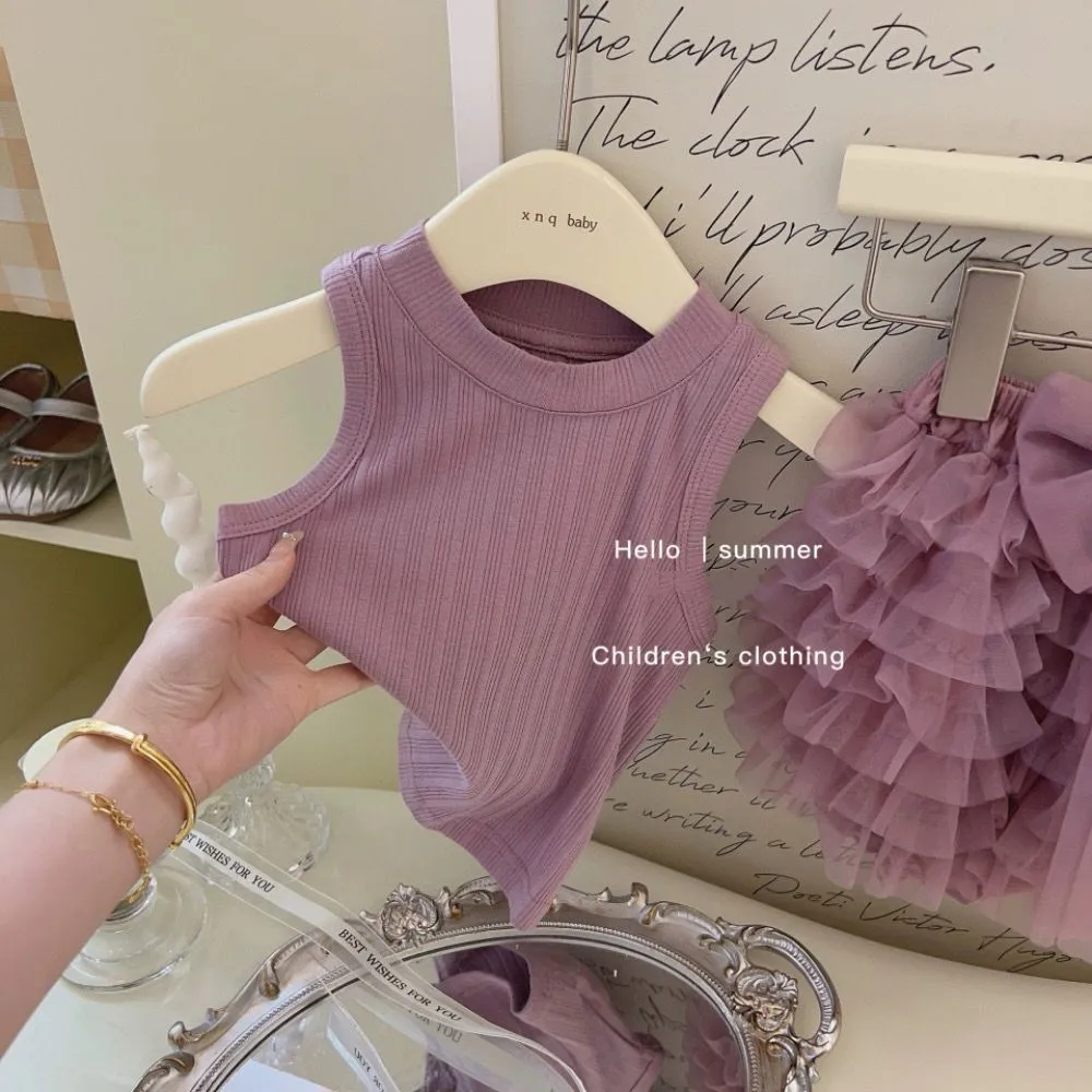 New Children's Tank Top Cute Cake Skirt Tutu Dress Fashionable Two Piece Set Girl Baby Summer Clothing Set
New Children's Tank Top Cute Cake Skirt Tutu Dress Fashionable Two Piece Set Girl Baby Summer Clothing Set