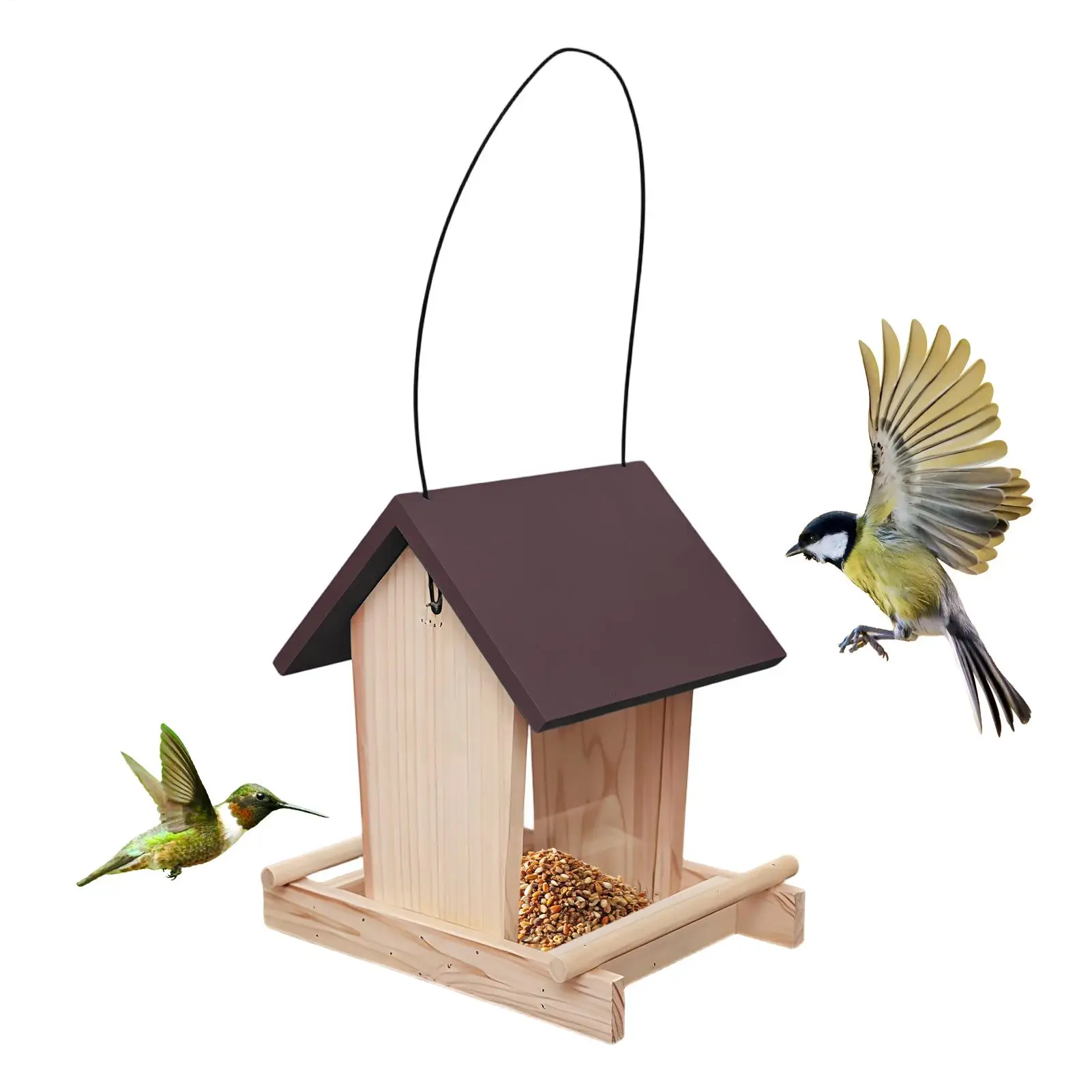 Bird Feeder Houses For Outside Food Bowl Perch With Top Rope Bird House Feeder For Balcony Patio Garden Backyard Fence Pet Lover
Bird Feeder Houses For Outside Food Bowl Perch With Top Rope Bird House Feeder For Balcony Patio Garden Backyard Fence Pet Lover