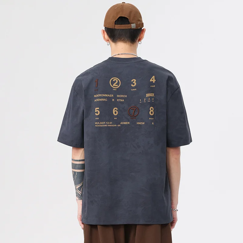 Summer Fashion Men's Short Sleeve T-Shirt Letter Printed Loose Fit Casual Cotton Blend Fabric American Style Leisure Wear
Summer Fashion Men's Short Sleeve T-Shirt Letter Printed Loose Fit Casual Cotton Blend Fabric American Style Leisure Wear