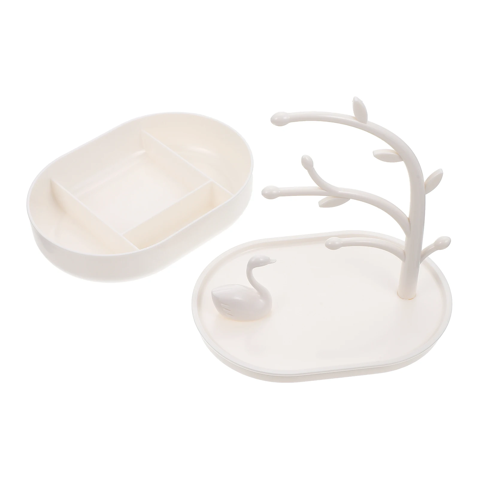 Jewelry Organizer Stand Compact Desktop Storage Rack For Earrings Necklaces Rings Bracelets Watches Display Tree Holder