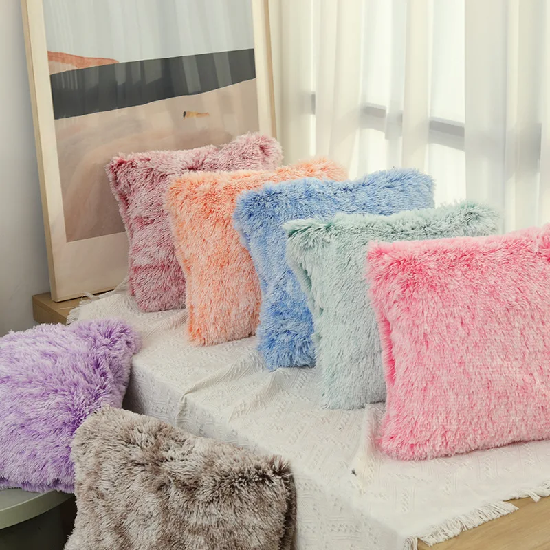 Super Soft Faux Fur Pillows Case Plush Cushion Cover Pink Blue Purple Living Room Bedroom Sofa Decorative Pillows Cover
Super Soft Faux Fur Pillows Case Plush Cushion Cover Pink Blue Purple Living Room Bedroom Sofa Decorative Pillows Cover