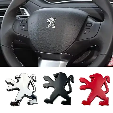 Metal Car Steering Wheel Sticker Emblem Badge for Peugeot 308 307 408 208 508 3008 2008 3008 5008 Interior Accessories