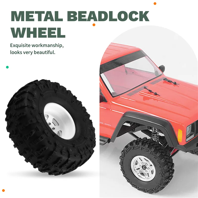 ABSQ-4Pcs 122Mm 1.9 Inch Metal Beadlock Wheel Rim Rubber Tire Set For 1/10 RC Crawler Car TRX4 D90 D110 Axial SCX10
ABSQ-4Pcs 122Mm 1.9 Inch Metal Beadlock Wheel Rim Rubber Tire Set For 1/10 RC Crawler Car TRX4 D90 D110 Axial SCX10