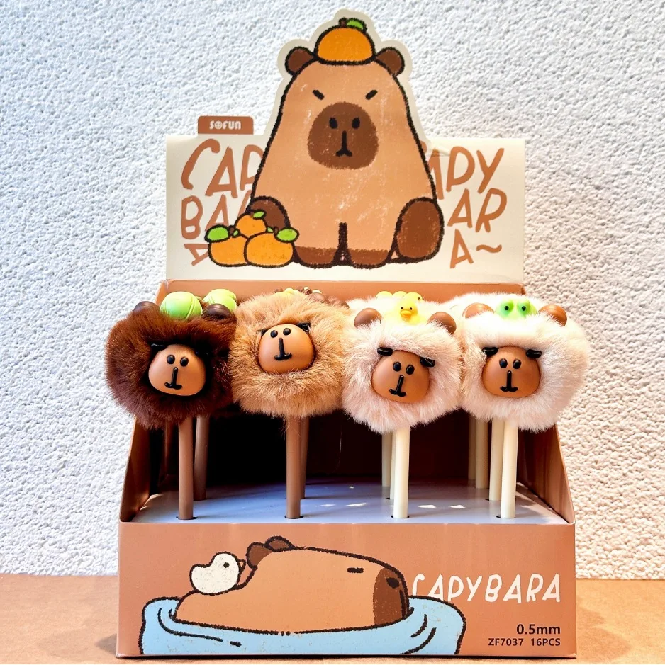 12 Pcs New Get Rich Capybara Hairball Neutral Pen Cute Internet Celebrity Creative Plush Signature Pen Writing Supplies
12 Pcs New Get Rich Capybara Hairball Neutral Pen Cute Internet Celebrity Creative Plush Signature Pen Writing Supplies