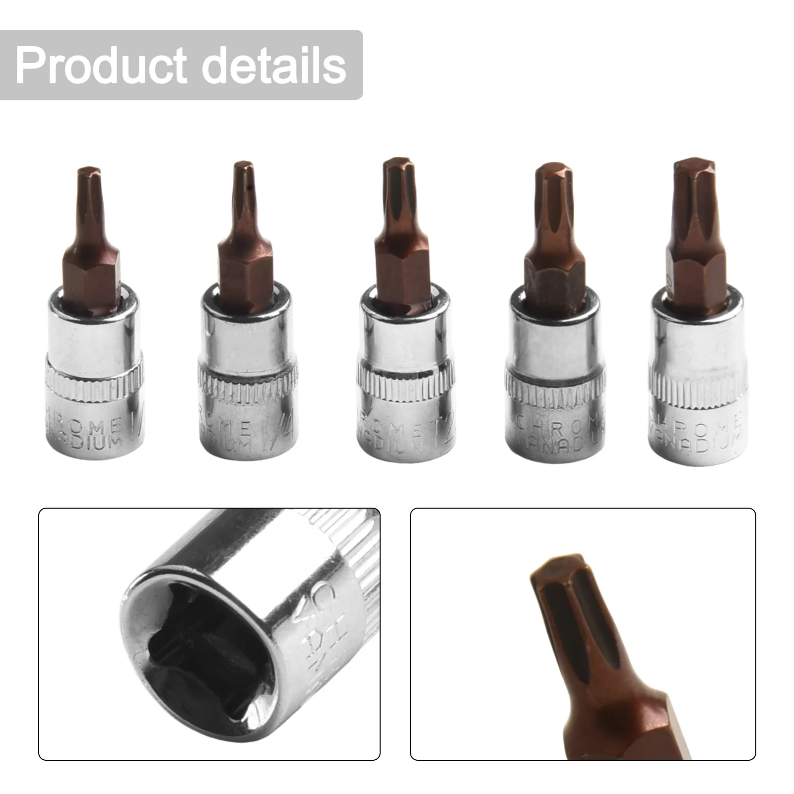 5pcs Screwdriver Bit 1/4Inch Drive Socket Advanced Alloy Steel Hex Shank Dia 6.35mm Not Easy To Wear Operate Electronic Device
5pcs Screwdriver Bit 1/4Inch Drive Socket Advanced Alloy Steel Hex Shank Dia 6.35mm Not Easy To Wear Operate Electronic Device