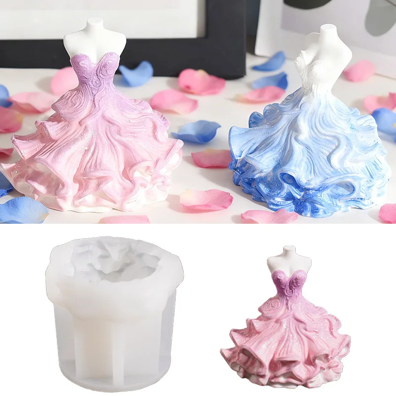 2pcs Wedding Dress Silicone Mold for Bridal Candle, Resin Plaster Decor, DIY Centerpiece
2pcs Wedding Dress Silicone Mold for Bridal Candle, Resin Plaster Decor, DIY Centerpiece