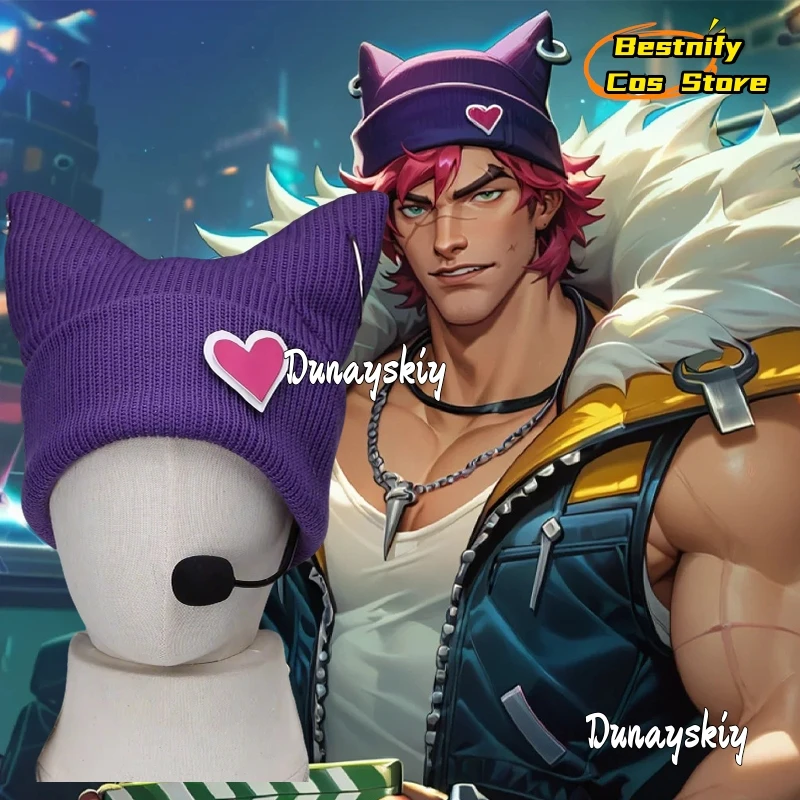Игра LOL Sett Heartsteel, шляпа для косплея, женская индивидуальная модная фиолетовая вязаная шапка в стиле хип-хоп, реквизит для ролевых игр на Хэллоуин
Игра LOL Sett Heartsteel, шляпа для косплея, женская индивидуальная модная фиолетовая вязаная шапка в стиле хип-хоп, реквизит для ролевых игр на Хэллоуин