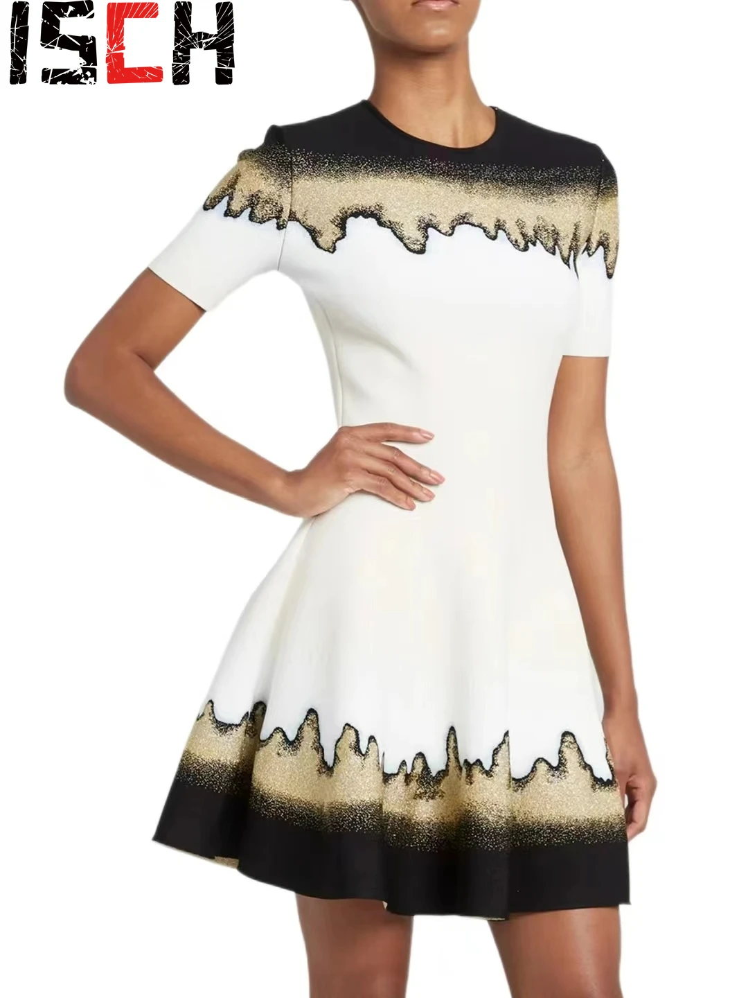 2024 Spring And Summer New Personality Geometric Print Short Women's Dress Round Neck Short Sleeve Temperament Dress Fashion
2024 Spring And Summer New Personality Geometric Print Short Women's Dress Round Neck Short Sleeve Temperament Dress Fashion