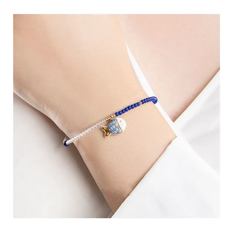 New Chinese-style Exquisite New Yuyue Bracelet Women's Light Luxury Niche Design Exquisite Beaded Bracelet Ceramic Jewelry Women
New Chinese-style Exquisite New Yuyue Bracelet Women's Light Luxury Niche Design Exquisite Beaded Bracelet Ceramic Jewelry Women