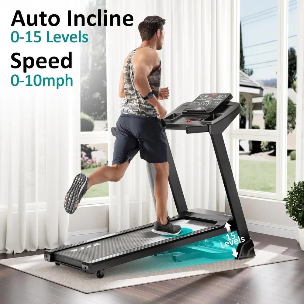 15 Levels Incline Foldable Treadmill, Smart Heart Rate & Pulse, Walking & Running for Home, Custom
15 Levels Incline Foldable Treadmill, Smart Heart Rate & Pulse, Walking & Running for Home, Custom