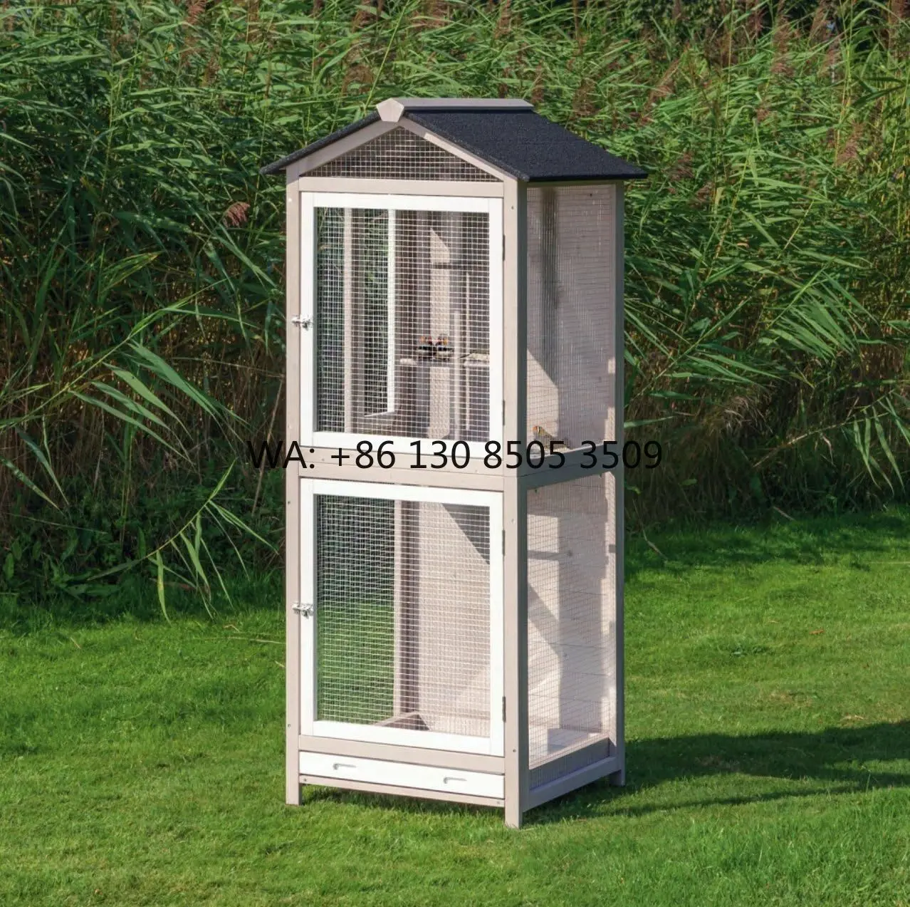 Wooden Outdoor Birdcage: 67-in Aviary with 2 Perches, Perfect for Small Birds, Finches, Gray Birds
Wooden Outdoor Birdcage: 67-in Aviary with 2 Perches, Perfect for Small Birds, Finches, Gray Birds