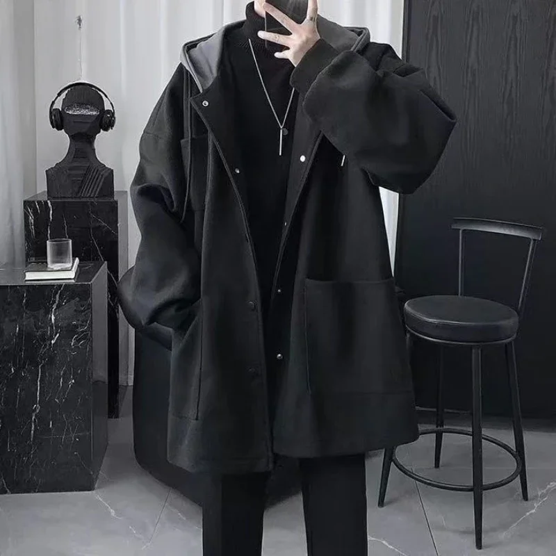 Pop Warm Hooded Mid-length Jacket Men Thick Casual Single Breasted Fake Two Pieces Coat High-quality Contrasting Colors Warm Par
Pop Warm Hooded Mid-length Jacket Men Thick Casual Single Breasted Fake Two Pieces Coat High-quality Contrasting Colors Warm Par