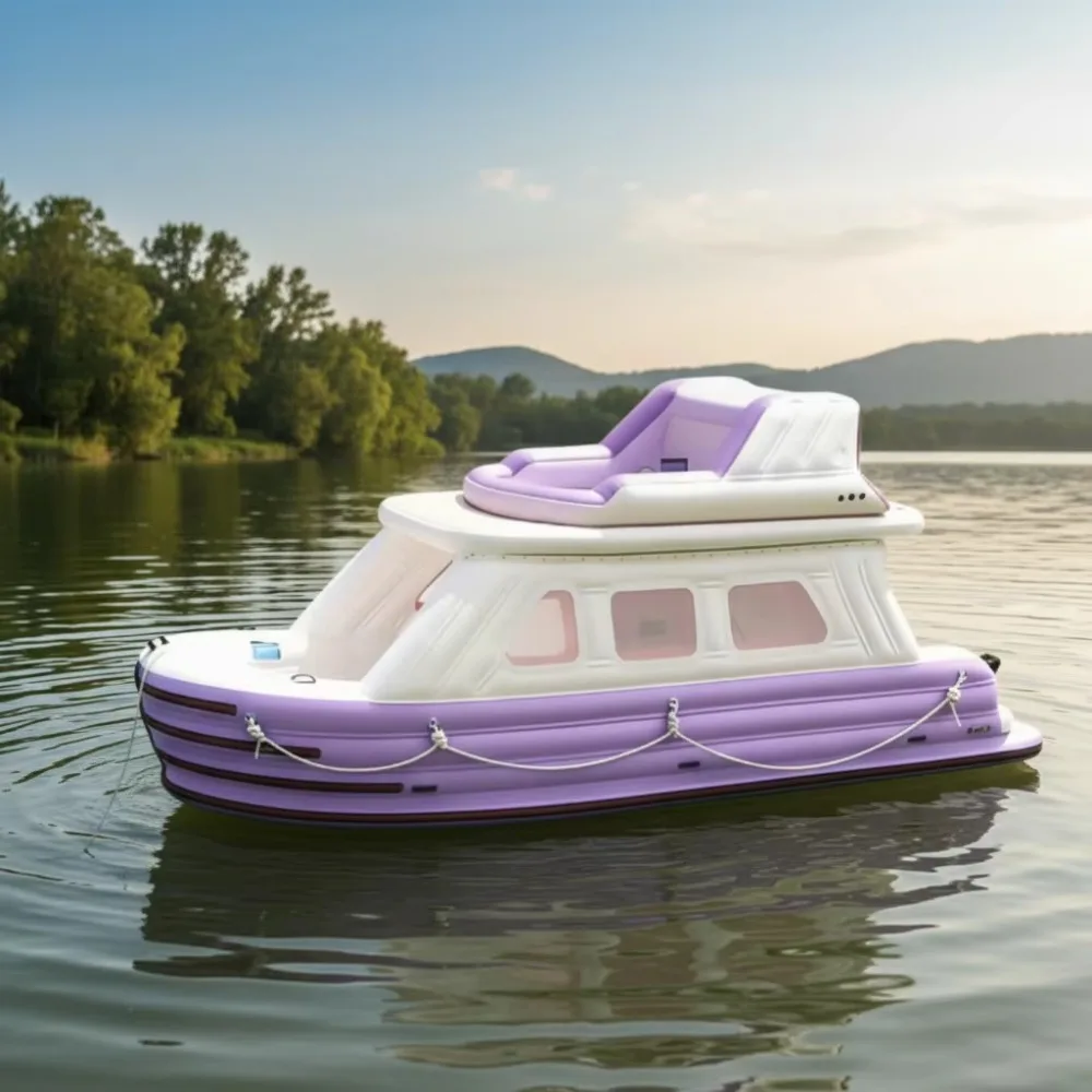 Large Inflatable Electric Floating House Boat Double Deck Party Leisure Boat PVC 100-500kg Capacity for Water Activities
Large Inflatable Electric Floating House Boat Double Deck Party Leisure Boat PVC 100-500kg Capacity for Water Activities
