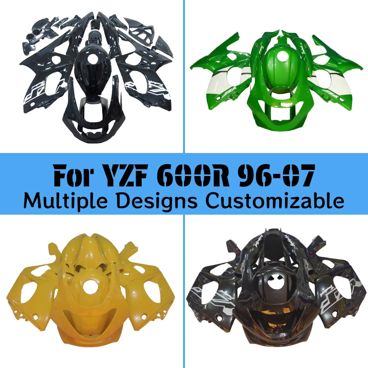 YZF600R 1996-2007 Prime Fairing Kit for YAMAHA YZF 600R 96-07 ABS Plastic Motorcycle Bodywork Set Fairings
YZF600R 1996-2007 Prime Fairing Kit for YAMAHA YZF 600R 96-07 ABS Plastic Motorcycle Bodywork Set Fairings