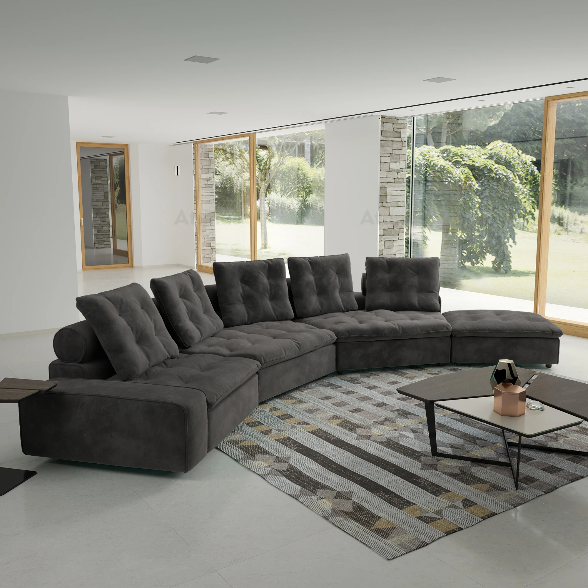 ATUNUS USA in Stock Drop Shipping Gray Pet-Friendly Velvet Living Room Modular Sectional Sofa Set Scratch Proof Miami Couch
ATUNUS USA in Stock Drop Shipping Gray Pet-Friendly Velvet Living Room Modular Sectional Sofa Set Scratch Proof Miami Couch