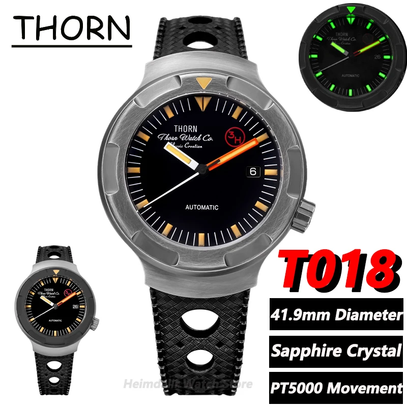 2025 New Thorn Watch T018 PT5000 Movement Sapphire Waterproof Luminous Fluororubber Strap Men's Watches Salutes Classic
2025 New Thorn Watch T018 PT5000 Movement Sapphire Waterproof Luminous Fluororubber Strap Men's Watches Salutes Classic