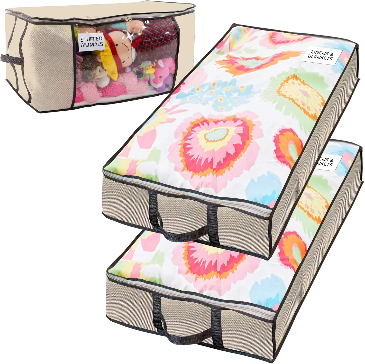 Underbed Storage Bag 2 Large Under-The-Bed Storage Containers And Organizer Bin Reinforced Handles Metal Zipper Foldable
Underbed Storage Bag 2 Large Under-The-Bed Storage Containers And Organizer Bin Reinforced Handles Metal Zipper Foldable