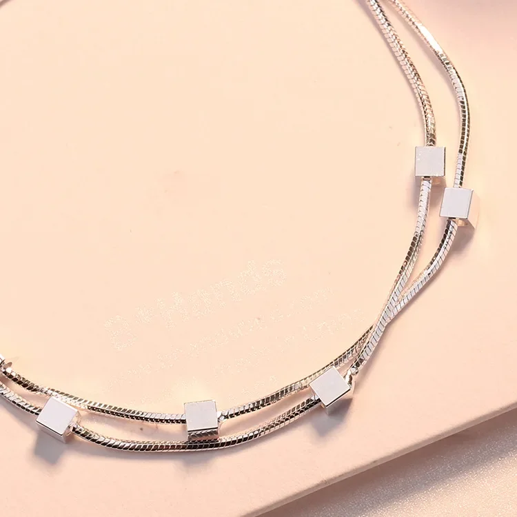 925 Sterling Silver luxury designer square chain bracelets for women fashion charm jewelry wedding party Christmas gifts
925 Sterling Silver luxury designer square chain bracelets for women fashion charm jewelry wedding party Christmas gifts