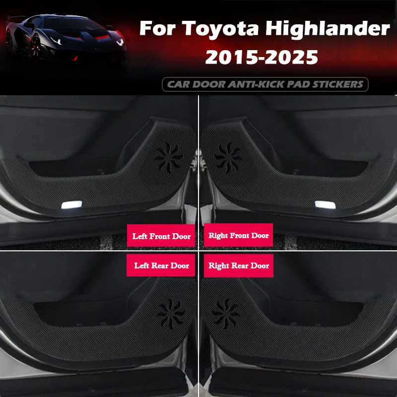For Toyota Highlander 2022-2025 Car Door Anti-Kick Pad Sticker Carbon Fiber Glove Box Anti-dirty Protector Decor Accessories
For Toyota Highlander 2022-2025 Car Door Anti-Kick Pad Sticker Carbon Fiber Glove Box Anti-dirty Protector Decor Accessories
