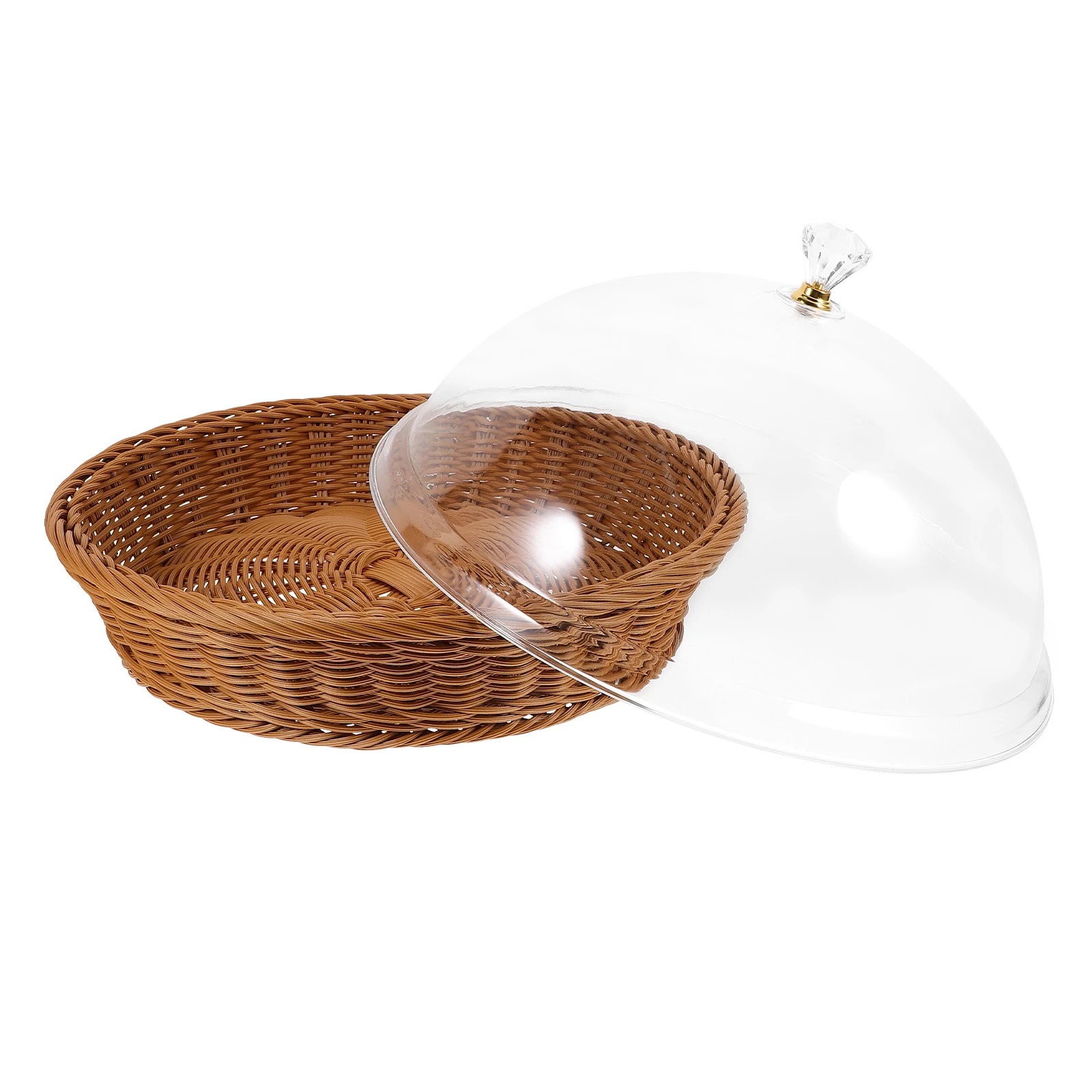 Food Fresh-keeping Basket 36cm Transparent Lid Woven Bread Basket Storage Container Fruit Snack Dessert Tray Kitchen Barware Set
Food Fresh-keeping Basket 36cm Transparent Lid Woven Bread Basket Storage Container Fruit Snack Dessert Tray Kitchen Barware Set