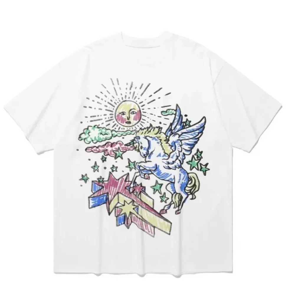 Summer Trendy Brand High-quality Cartoon Print T-shirts, Short-sleeved Summer Comfortable Couple Casual Tops
Summer Trendy Brand High-quality Cartoon Print T-shirts, Short-sleeved Summer Comfortable Couple Casual Tops
