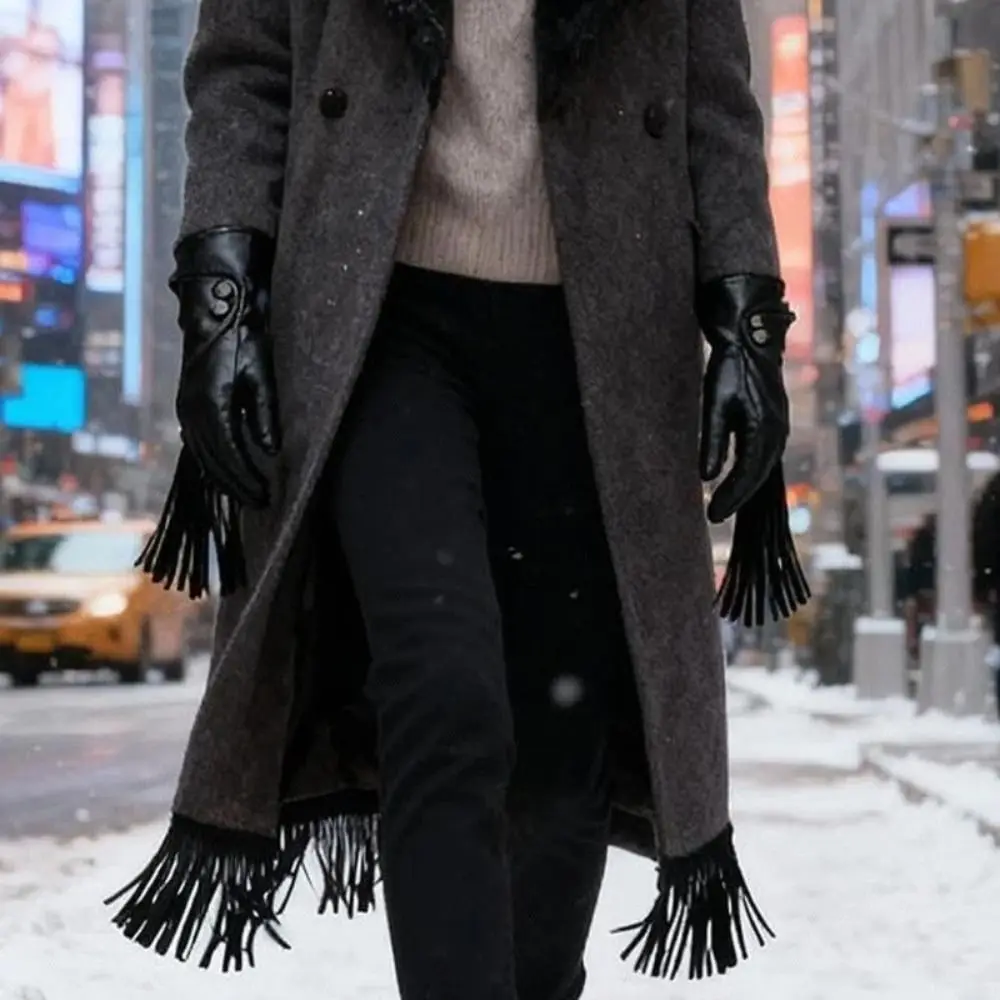 Модные зимние теплые перчатки с сенсорным экраном, черные перчатки с термоподкладкой и кружевной отделкой, ветрозащитные уличные велосипедные перчатки из искусственной кожи
Модные зимние теплые перчатки с сенсорным экраном, черные перчатки с термоподкладкой и кружевной отделкой, ветрозащитные уличные велосипедные перчатки из искусственной кожи