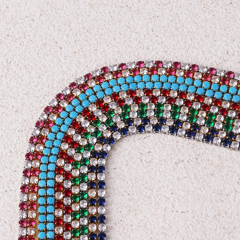 High Quality Gold Plated 3mm Colored Zirconia Pave Tennis Chain Necklace Women Girls Fashion Jewelry Necklace
High Quality Gold Plated 3mm Colored Zirconia Pave Tennis Chain Necklace Women Girls Fashion Jewelry Necklace