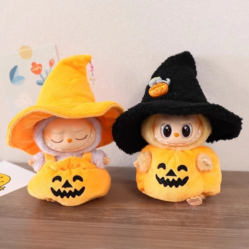 For 17cm Labubu Costumes, Halloween Cosplay Pumpkin, Wizard Hat Set Decoration, DIY Props, Plush Doll Accessories Toys 
For 17cm Labubu Costumes, Halloween Cosplay Pumpkin, Wizard Hat Set Decoration, DIY Props, Plush Doll Accessories Toys