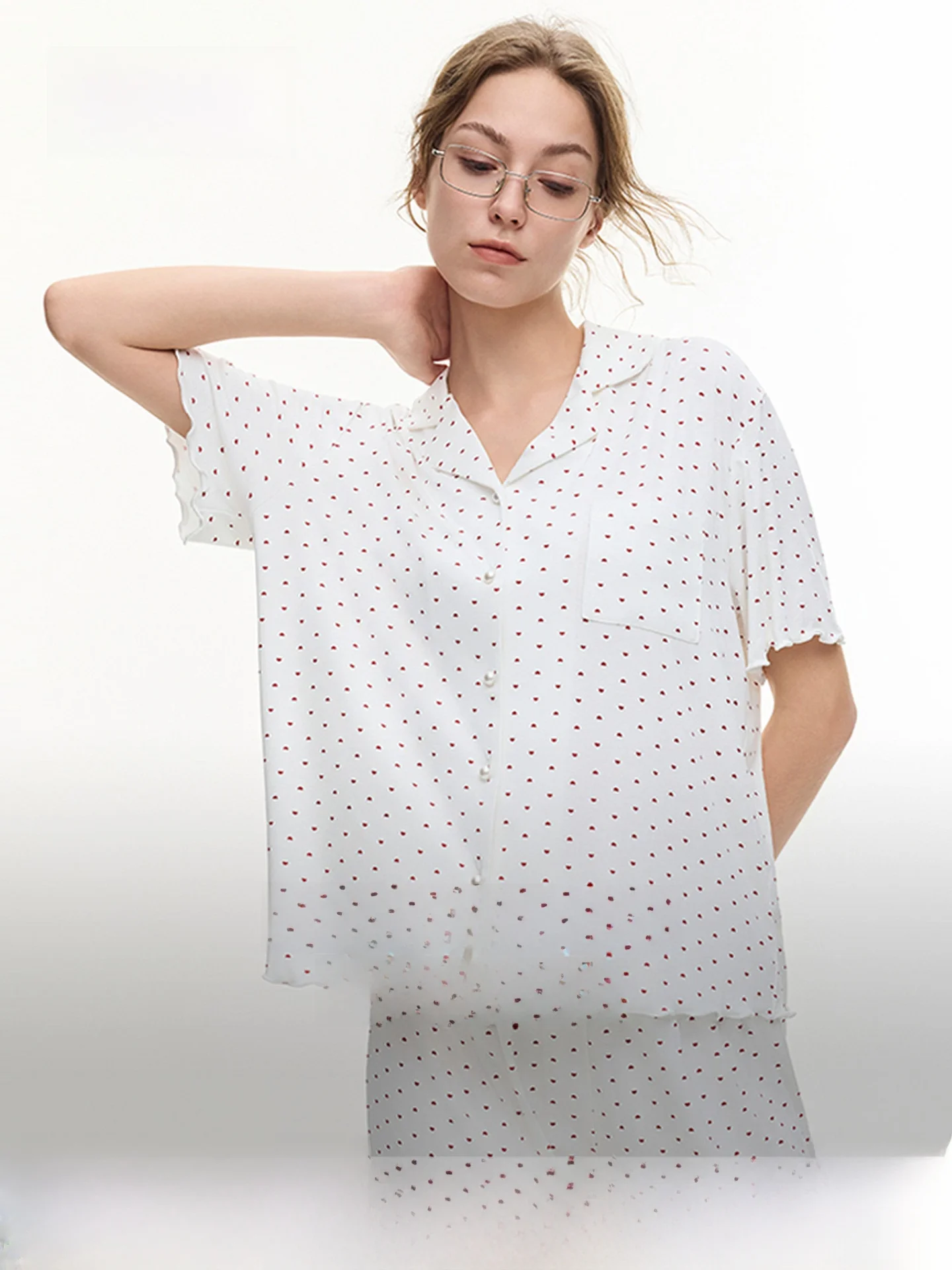 ELLE Women's Short Sleeve Sleepwear Summer New Cool Sensation Soft Skin-friendly Home Clothes Outwear Comfortable Fashion Set
ELLE Women's Short Sleeve Sleepwear Summer New Cool Sensation Soft Skin-friendly Home Clothes Outwear Comfortable Fashion Set