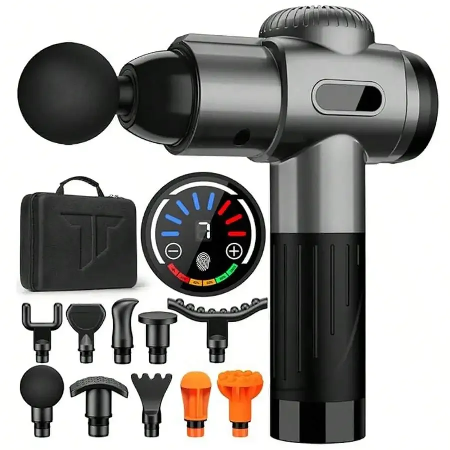 Massage Gun, Deep Tissue Back Massager For Athletes With 10 Massage Heads, Electric Muscle Percussion Massager For Any Pain Reli
Massage Gun, Deep Tissue Back Massager For Athletes With 10 Massage Heads, Electric Muscle Percussion Massager For Any Pain Reli