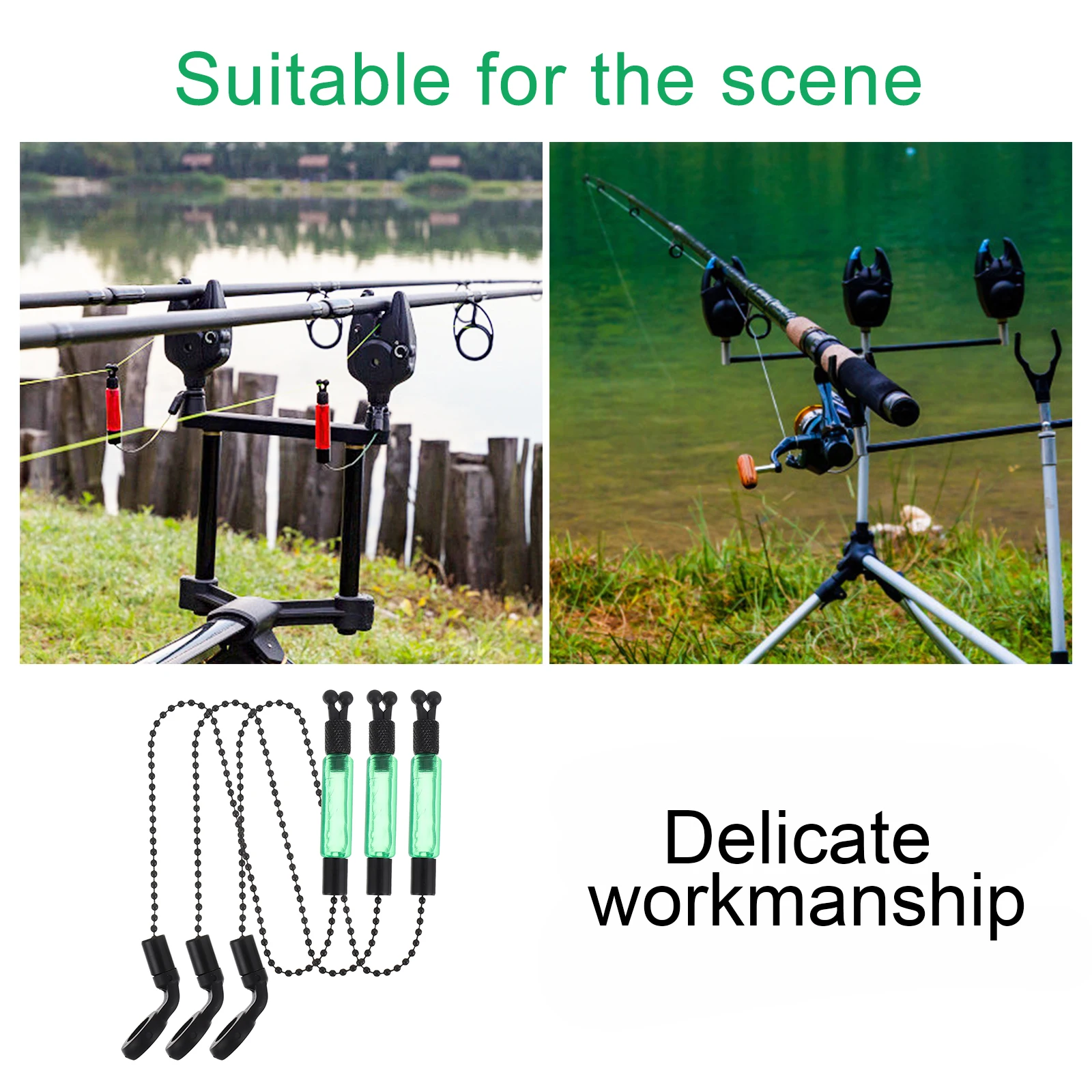 3pcs Fishing Alarm Components Green Shaking Indicator for Rod Durable Iron Bite Alert Tackle Accessories
3pcs Fishing Alarm Components Green Shaking Indicator for Rod Durable Iron Bite Alert Tackle Accessories