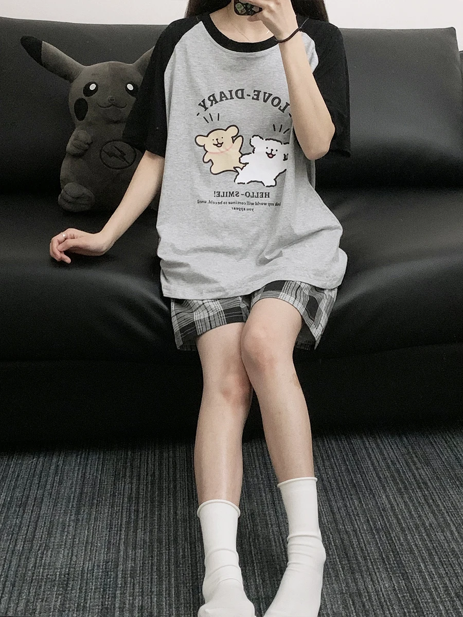 Cotton Couple Pajamas ort Sve round Ne Cartoon Design Summer New Sle Home Clothes for Men And Women ort Pants
Cotton Couple Pajamas ort Sve round Ne Cartoon Design Summer New Sle Home Clothes for Men And Women ort Pants